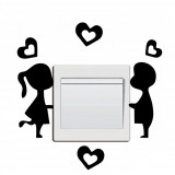 Sticker decorativ pentru intrerupator, Indragostiti, 11 cm, 12201ST