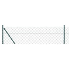 vidaXL &Icirc;mprejmuire din plasă cu st&acirc;lpi Verde 0.6 x 10 m Oțel 3351227