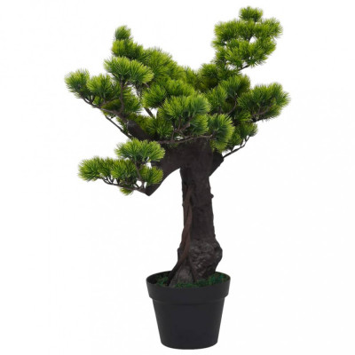 Bonsai Pinus artificial cu ghiveci, verde, 70 cm foto