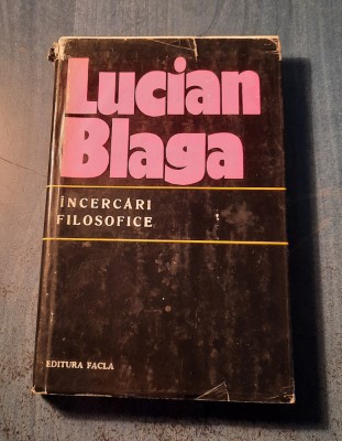 Incercari filosofice Lucian Blaga foto