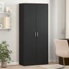 Gossi dulap inalt, negru, 80x35x180 cm, lemn prelucrat