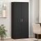Gossi dulap inalt, negru, 80x35x180 cm, lemn prelucrat