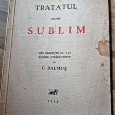 Tratatul despre sublim , C. Balmus , 1935
