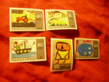 Serie Olanda 1965 - Ajutor pentru copii - Desene copii , 5 valori, Nestampilat