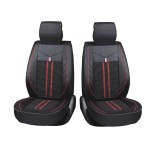 Cumpara ieftin Set Huse Scaune Auto 1+1 Universale LUX Piele ecologica Textil Negru Rosu