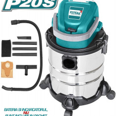 TOTAL - Aspirator 20L- 8.0KPa - Li-Ion - 20V NEW - MTO-TVLI2005E