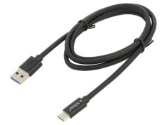 Cablu USB 3.0/3.1 USB-A la USB-C 1m Negru 5Gbps