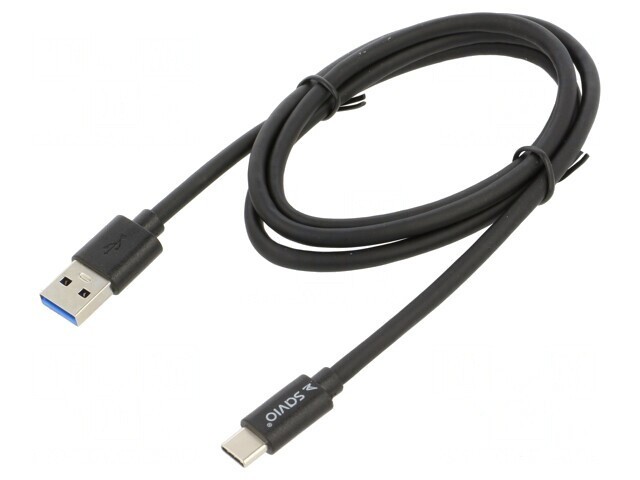 Cablu USB 3.0/3.1 USB-A la USB-C 1m Negru 5Gbps