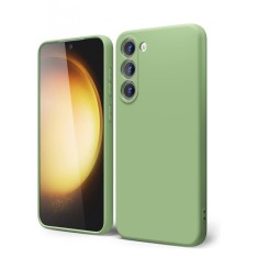 Husa silicon antisoc cu microfibra interior pentru Samsung Galaxy S23 Verde