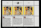 Natiunile Unite Vienna 1991-Drepturile omului Art.18,dant,MNH,Mi.124Zf1-124Zf3, Organizatii internationale, Nestampilat