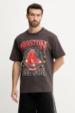 47 brand tricou din bumbac MLB Boston Red Sox culoarea gri, cu imprimeu, BB002TMKBRU643625C9