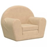 Cumpara ieftin Canapea extensibila pentru copii crema moale de plus