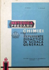 Metodica predarii chimiei si experiente didactice in scoala generala - 1967 - Matilda Dimitriu ($T122) foto