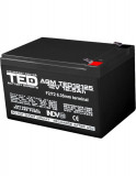 Acumulator, TED Electric, 12V Stationar VRLA, Dimensiuni 151 x 98 x 95 mm, Baterie 12V 12.5Ah F2, Oem