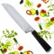 Cutit japonez de bucatarie model Santoku, Koken, otel inoxidabil, maner soft-touch, versatil in utilizare, 20 cm
