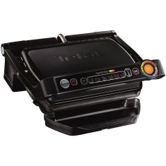 Grill electric OPTIGRILL GC714834, 2000W, 6 programe automate de gatit, Senzor automat pentru gatit, Placi detasabile, Negru