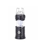 Lanternă pliabilă de camping Magic cool cu ​​lampă disc și USB eMazing, Lanterna, Felinar, 6 LED + 1 W + 3C culori, Negru
