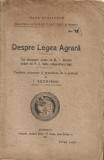 C9498N Despre Legea Agrară, trei discursuri ținute de M T Ciceron contra lui P S Rullu, propunătorul legii, traduse ... de I Suchianu, 1921