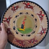 ​Platou Decorativ Perete Ceramica Sarda Pictat Manual - Enza Loi (Sardinia)