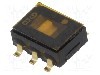 Intrerupator glisant, 2 pozitii, DPDT, ON-ON, Nidec Copal Electronics - CAS-220B