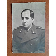 Fotografie ofiter, tip carte postala, perioada interbelica