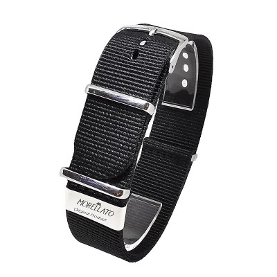 Curea Morellato tip NATO Band Nastro Cannete Culoare Neagra 18mm 20mm 22mm 24mm A01U3972A74019CR foto