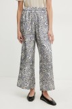 Weekend Max Mara pantaloni de matase femei, lat, high waist, 2515131091600