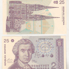 bnk bn Croatia 25 dinari 1991 unc
