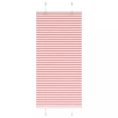 vidaXL Jaluzea plisată roz 65x150 cm Lățime țesătură 64,4cm poliester 4015442