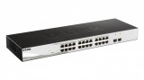 D-link 26-Port Gigabit Smart Switch with 2 SFP ports, DGS-1210-26; 24 x 10/100/1000Mbps Auto-Negotiating Ports; 2 x Combo 1000BaseT/Mini-GBIC SFP port