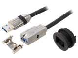 Soclu USB negru 22mm Har-Port IP20