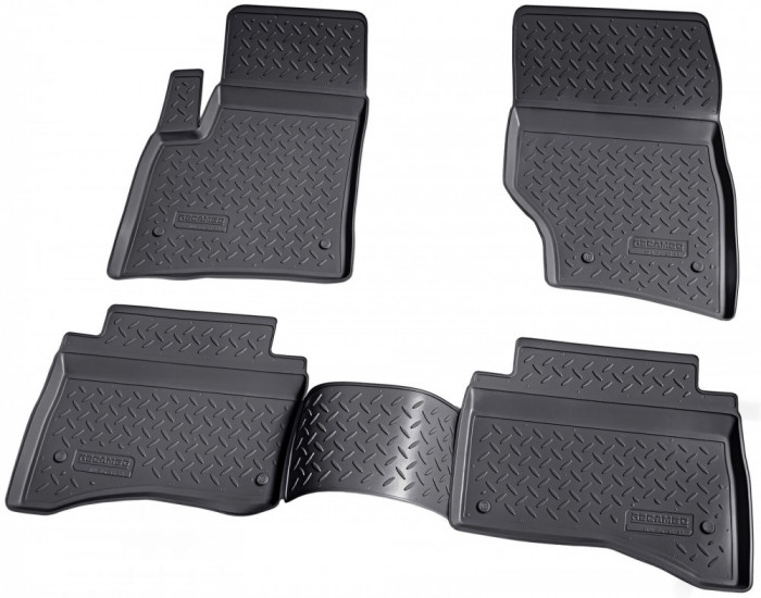 Set de 4 covorase cauciuc 3D stil tavita premium pentru VW Touareg I 7L 2002-2010