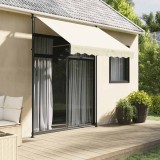 vidaXL Copertină retractabilă, crem, 250x150 cm, țesătură și oțel