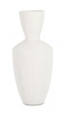 Vaza flori ceramica alba Striped 20.5x47 cm