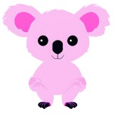 Cumpara ieftin Sticker decorativ, Koala, Roz, 60 cm, 8232ST, Oem
