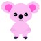 Sticker decorativ, Koala, Roz, 60 cm, 8232ST