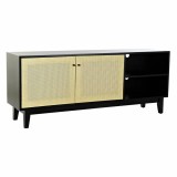 Mobilă TV DKD Home Decor Negru Brad Ratan (160 x 65 x 38 cm)