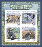 Cumpara ieftin NIGER 2016 - Animale pe cale de disparitie / set complet - colita + bloc MNH, Nestampilat