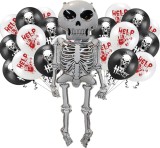 Set de 21 baloane pentru Halloween Changzhong, folie/latex, multicolor