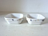 Set 2 boluri porțelan aviație SABENA First Class &ndash; model Ren&eacute; Magritte, 9cm