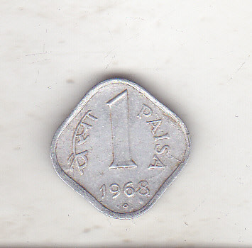 bnk mnd India 1 paisa 1968 foto