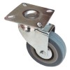 Roata mobila gri cu rulment, 2.5" x 65 mm
