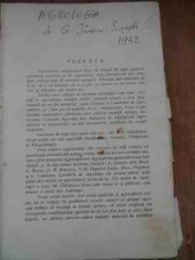 Agrologia (pagina De Titlu Lipsa) - G. Ionescu-sisesti ,528131 foto