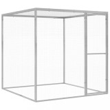 VidaXL Cușcă pentru pisici, 1,5x1,5x1,5 m, oțel galvanizat