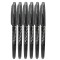 Set Pix cu Radiera 0,7mm, Roller, 6 bucati, negru