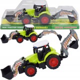 Tractor cu &icirc;ncărcător și excavator pentru copii, cu tracțiune, 10cm x 17cm x 9cm
