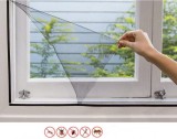 Plasa Insecte Geam/Usa 150x150cm, Fixare Arici, Protectie Anti-Insecte, Poliester, Montaj Simplu, Alb