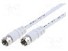 Cablu adaptor din ambele par&amp;#355;i, F mufa, 2.5m, {{Impedan&amp;#355;a de unda}}, Goobay - 11724