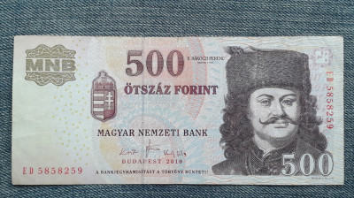 500 Forint 2010 Ungaria / R&amp;aacute;k&amp;oacute;czi Ferenc II / seria 5858259 foto