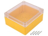 Carcasă Universală ABS Galben IP65 115x125x58mm